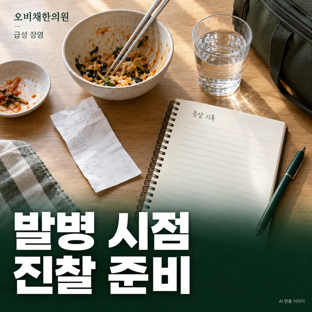 목동 급성 장염 진찰·검사 · 시작 시점과 섭취 상태