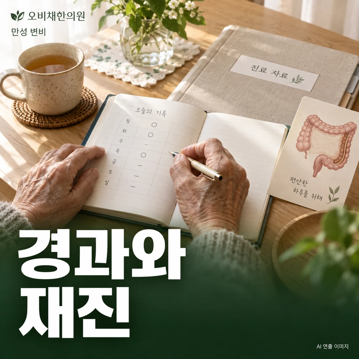 목동 만성 변비 경과·재진 · 자연 배변과 잔변감 비교