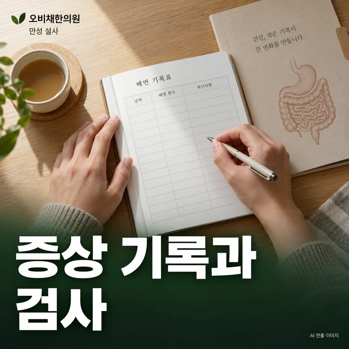 목동 만성 설사 진찰·검사 · 배변 기록과 원인 평가