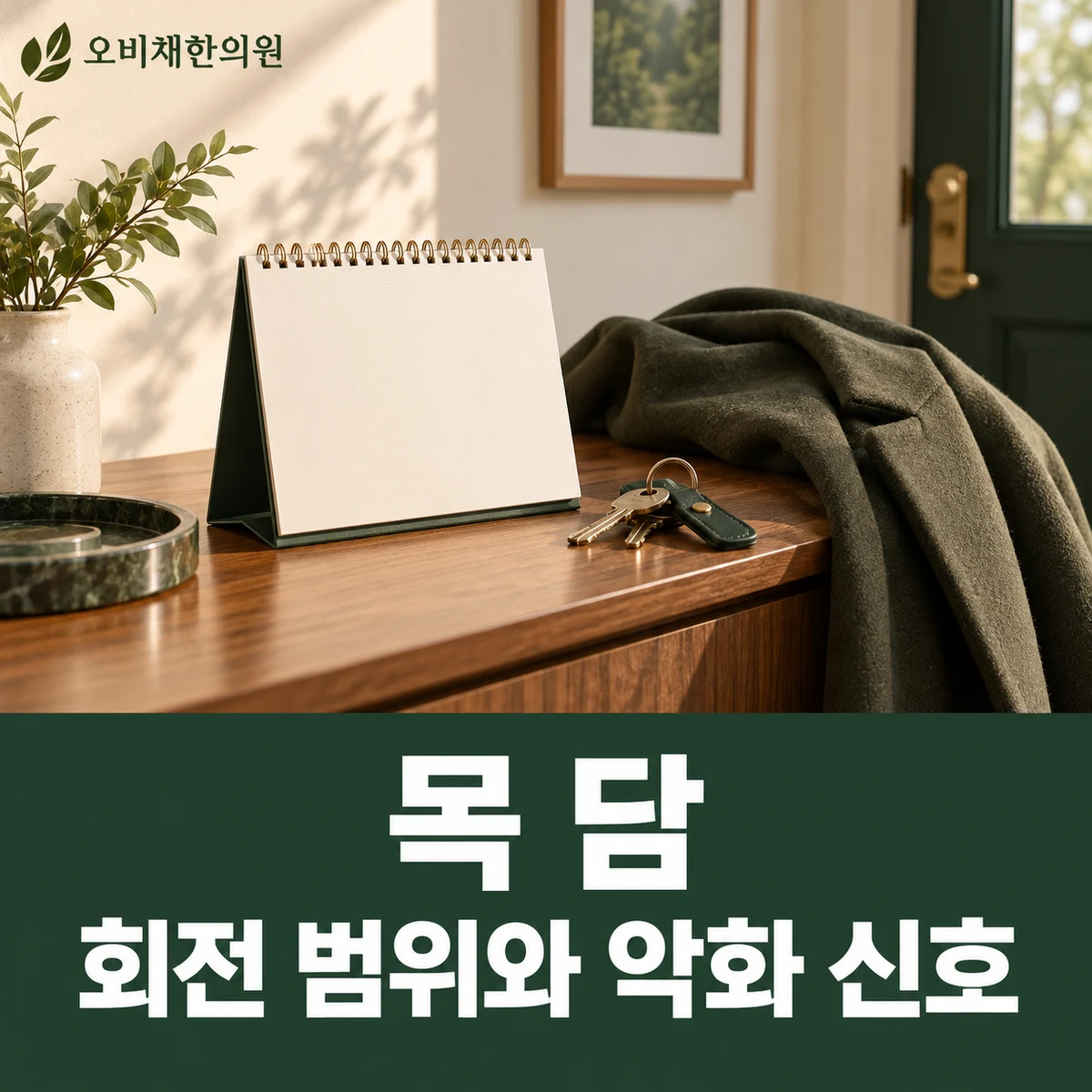목동 목 담 경과·재진 · 회전 범위와 악화 신호