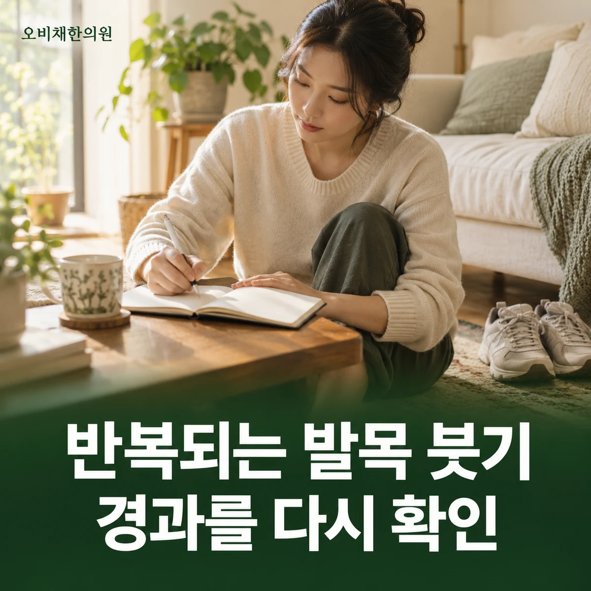 목동 발목통증 경과·재진 · 붓기와 경과 확인