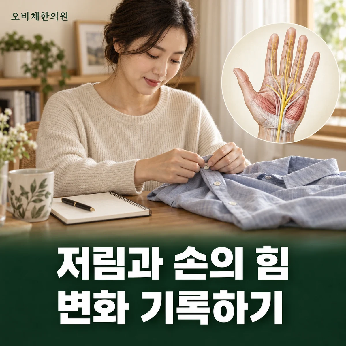목동 경추성 팔통증 경과·재진 · 통증이 줄어도 손의 힘 확인