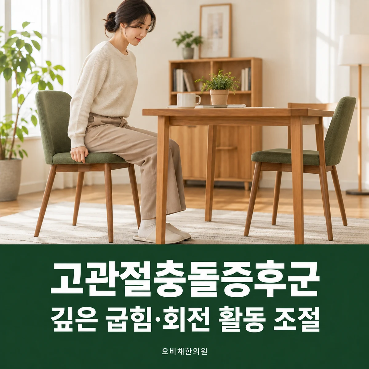 목동 고관절충돌증후군 생활관리 · 깊은 굽힘·회전 활동 조절
