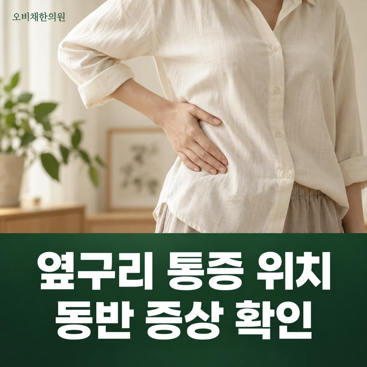 목동 옆구리통증 증상 · 위치와 동반 증상