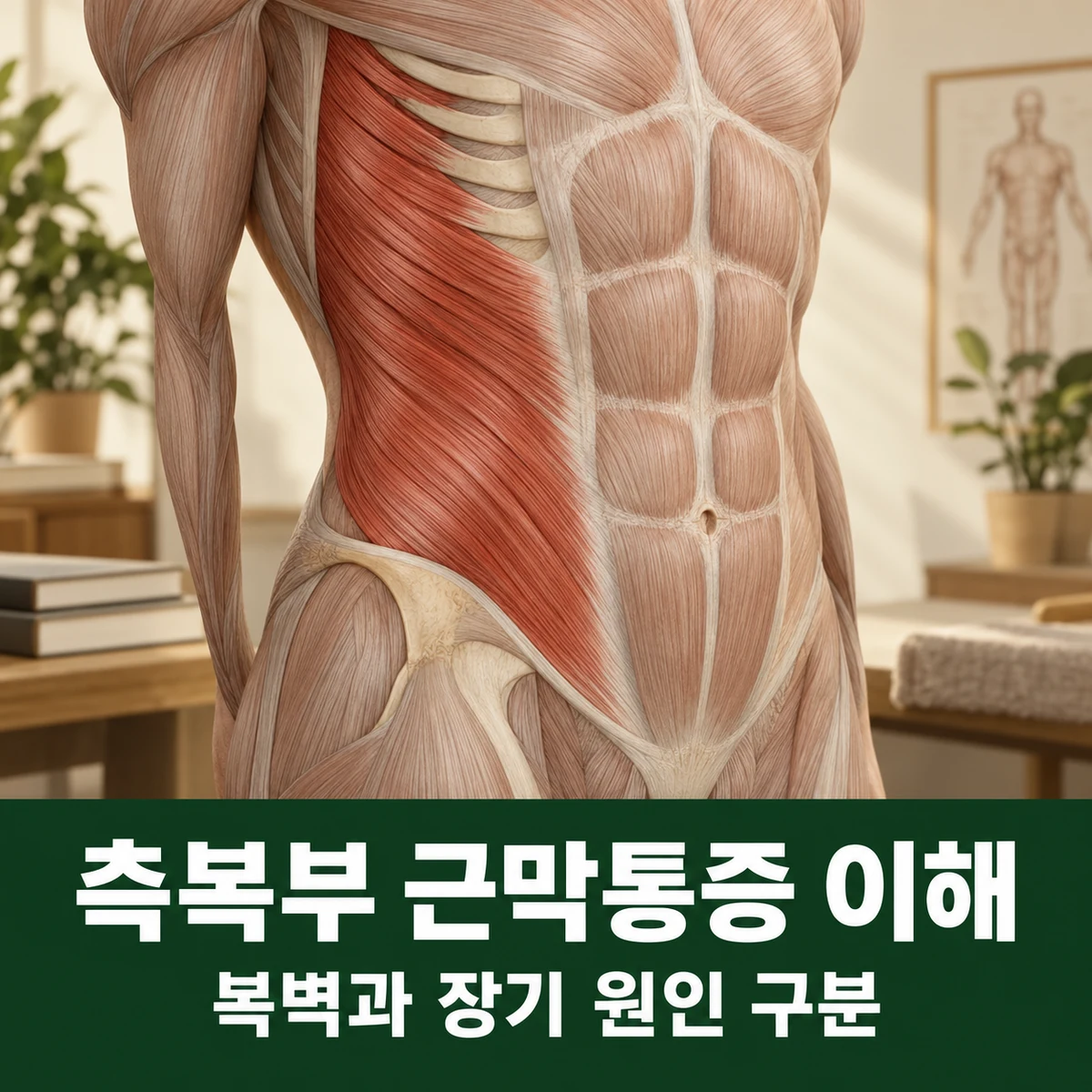목동 측복부 근막통증 원인과 구분 · 복벽 근육과 장기 원인 구분