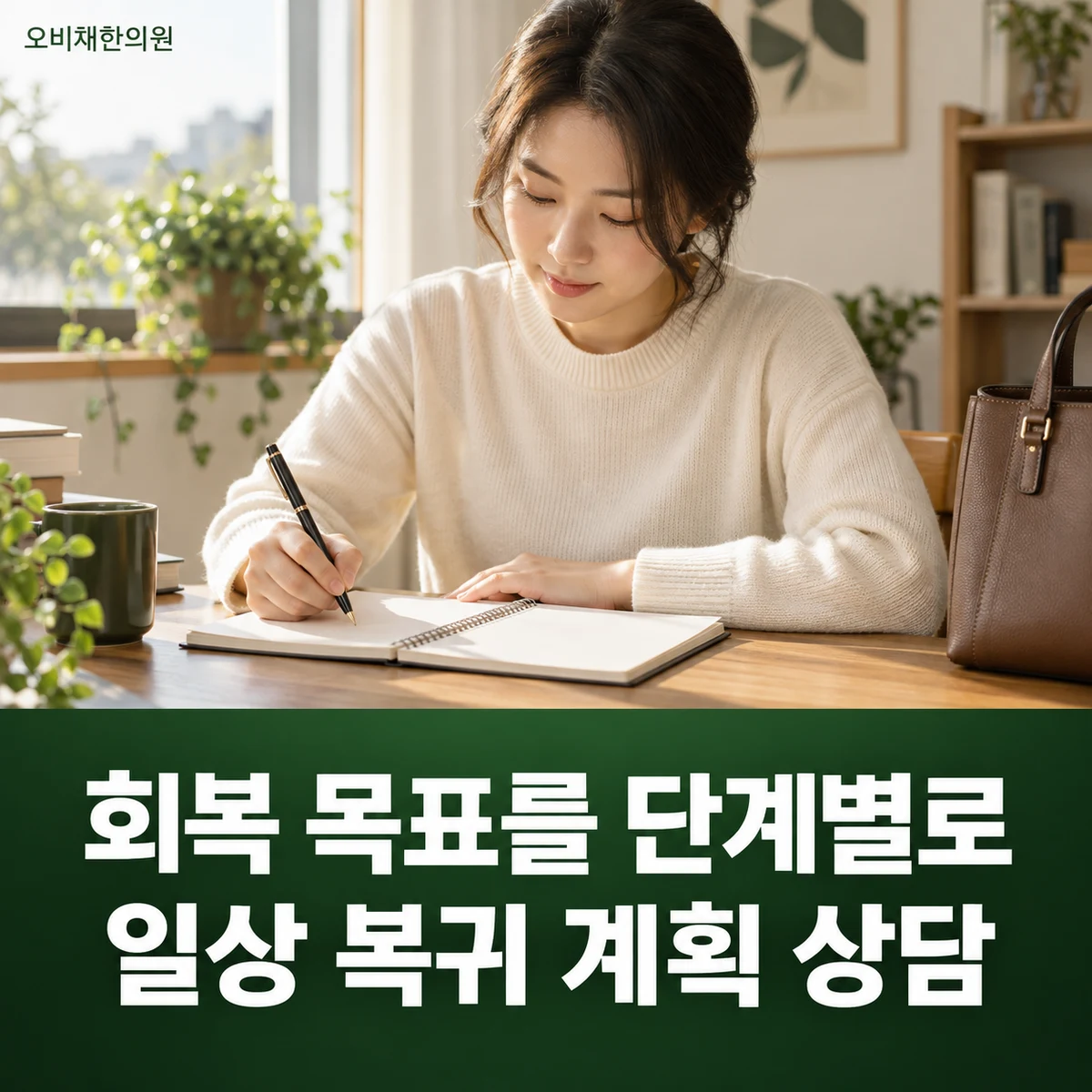 목동 요추염좌 치료·상담 · 회복 목표를 단계별로 · 일상 복귀 계획 상담