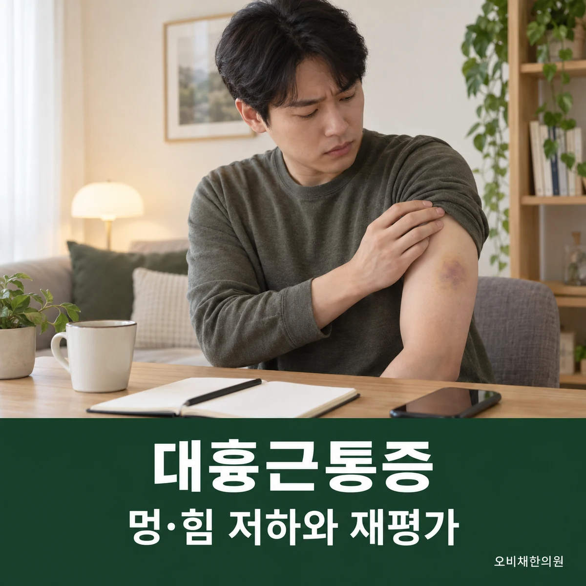 목동 대흉근통증 경과·재진 · 멍·힘 저하와 재평가