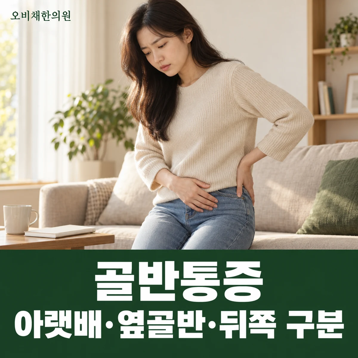 목동 골반통증 증상 · 아랫배·옆골반·뒤쪽 구분