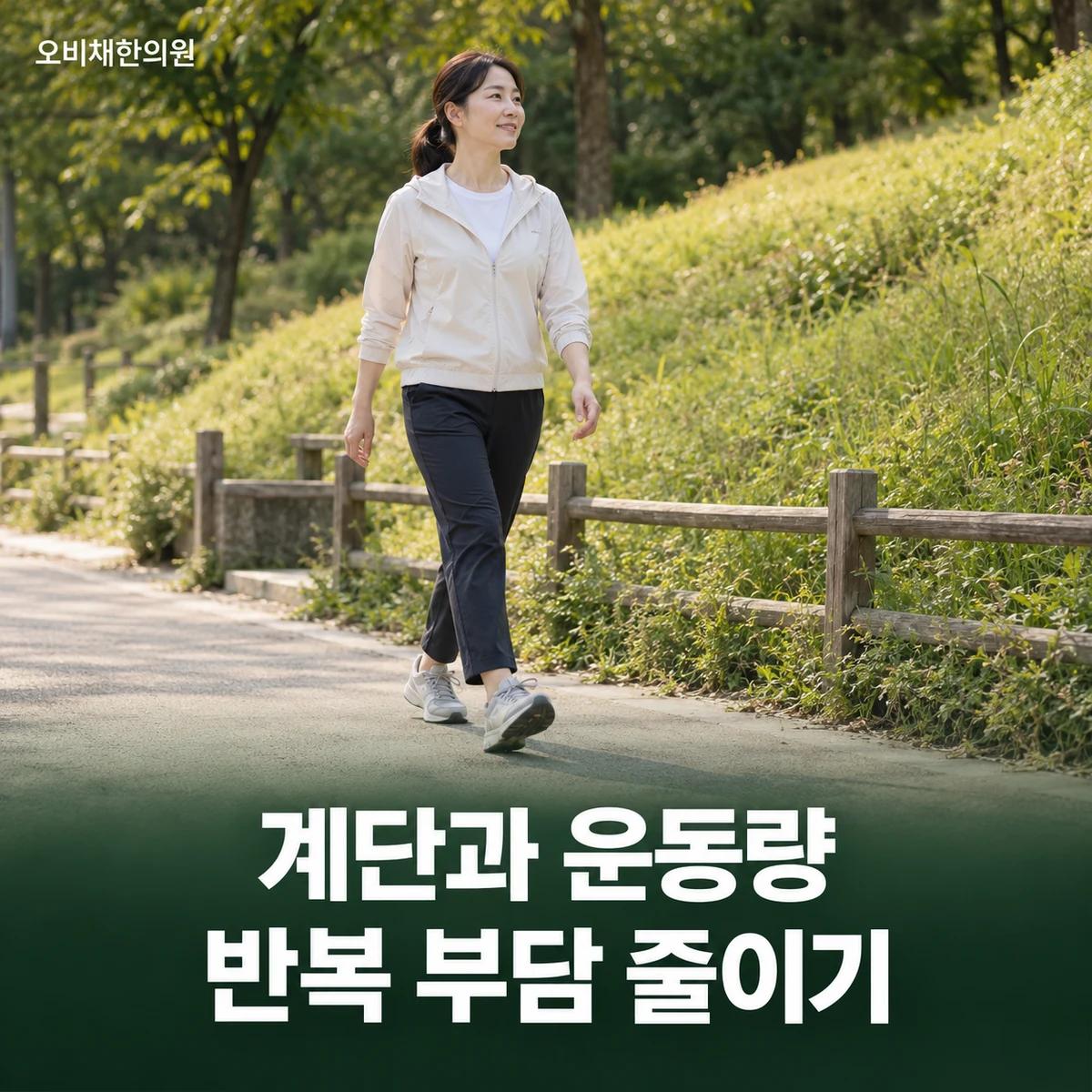 목동 거위발건염 생활관리 · 계단과 운동량 조절