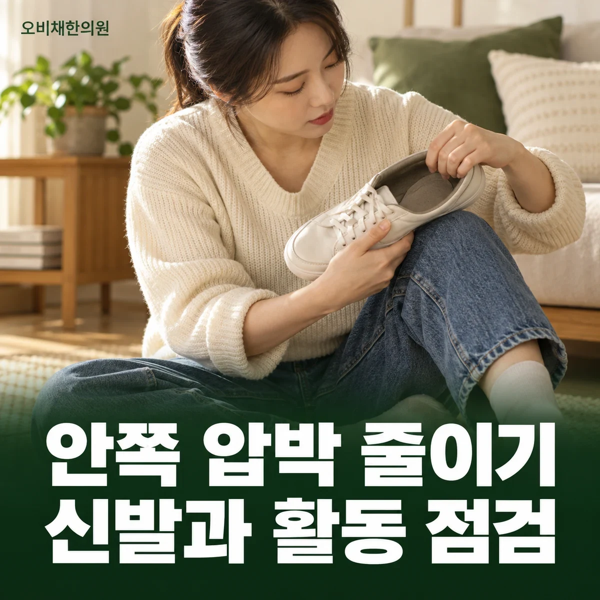 목동 후경골근건염 생활관리 · 신발과 걷는 양 조절