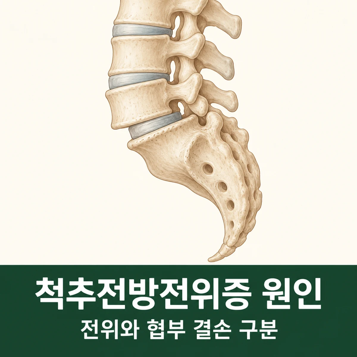 목동 척추전방전위증 원인과 구분 · 전방전위와 협부 결손의 차이