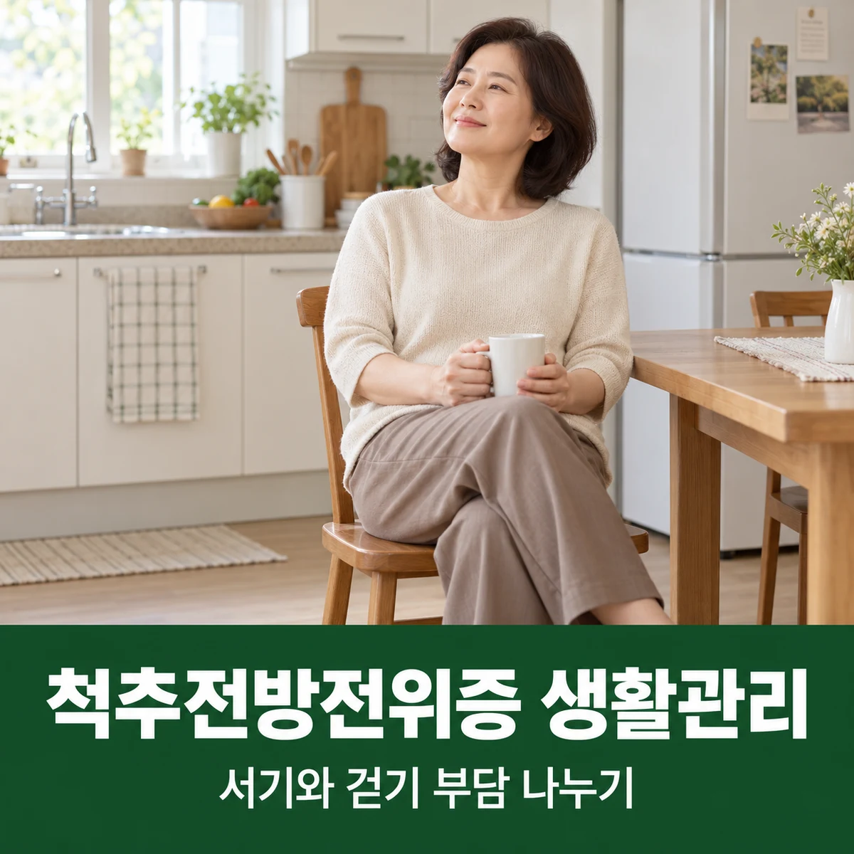 목동 척추전방전위증 생활관리 · 서기·걷기 부담을 나누는 생활