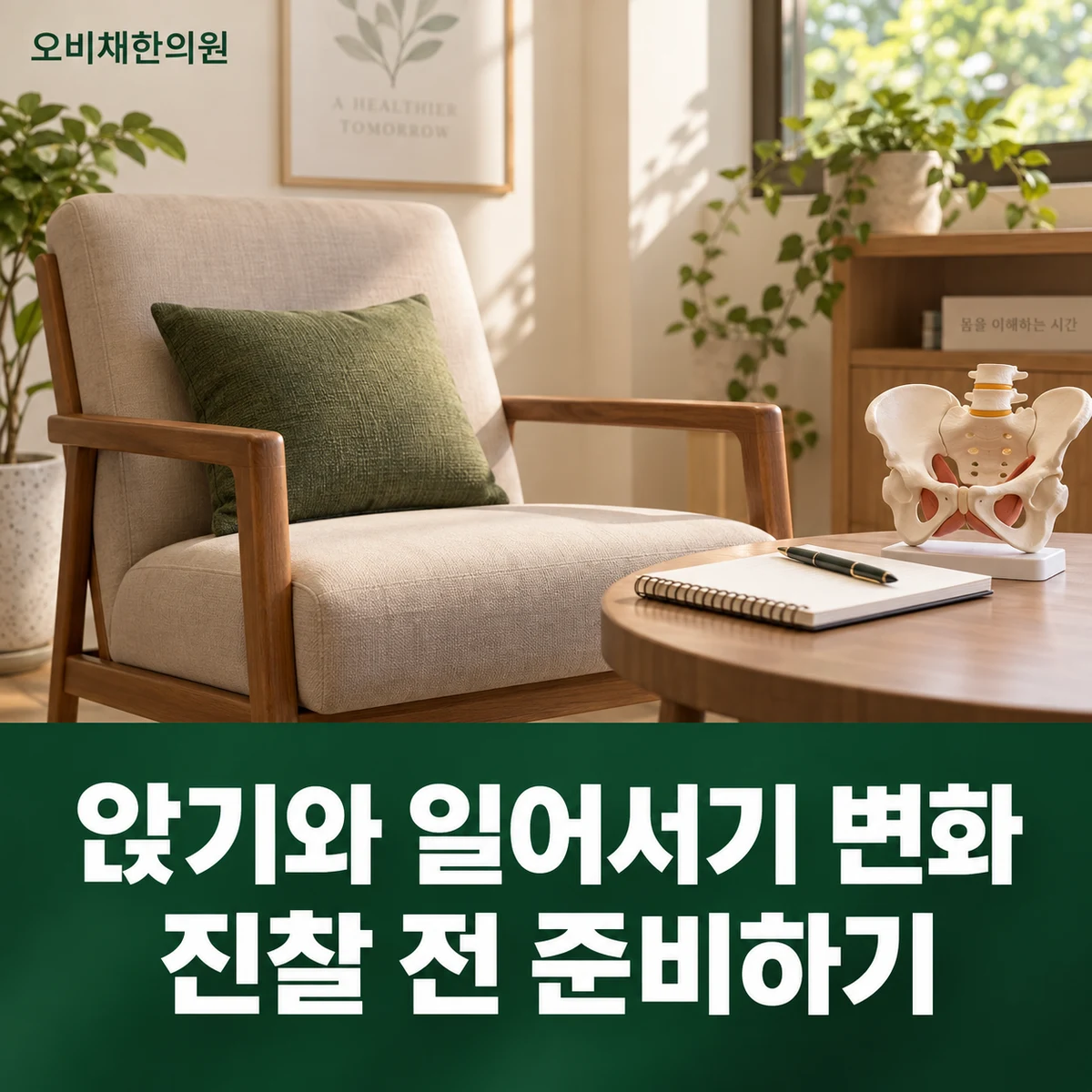 목동 꼬리뼈통증 진찰·검사 · 앉기와 일어서기 변화 · 진찰 전 준비하기