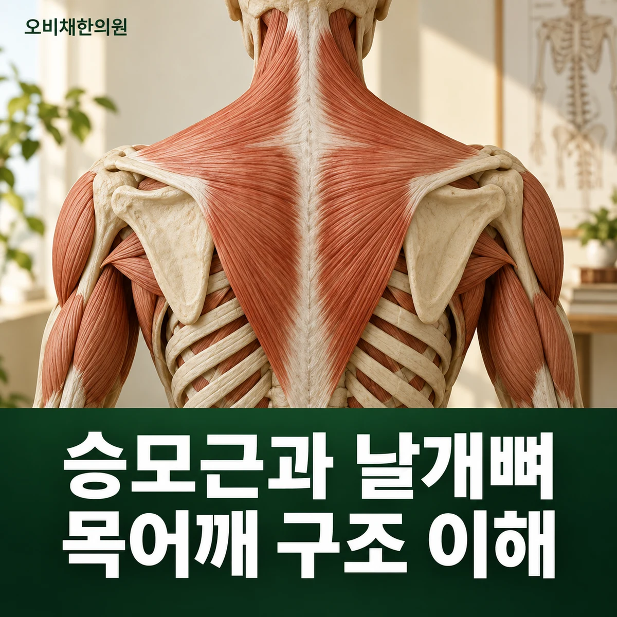 목동 승모근통증 원인과 구분 · 승모근과 날개뼈 구조