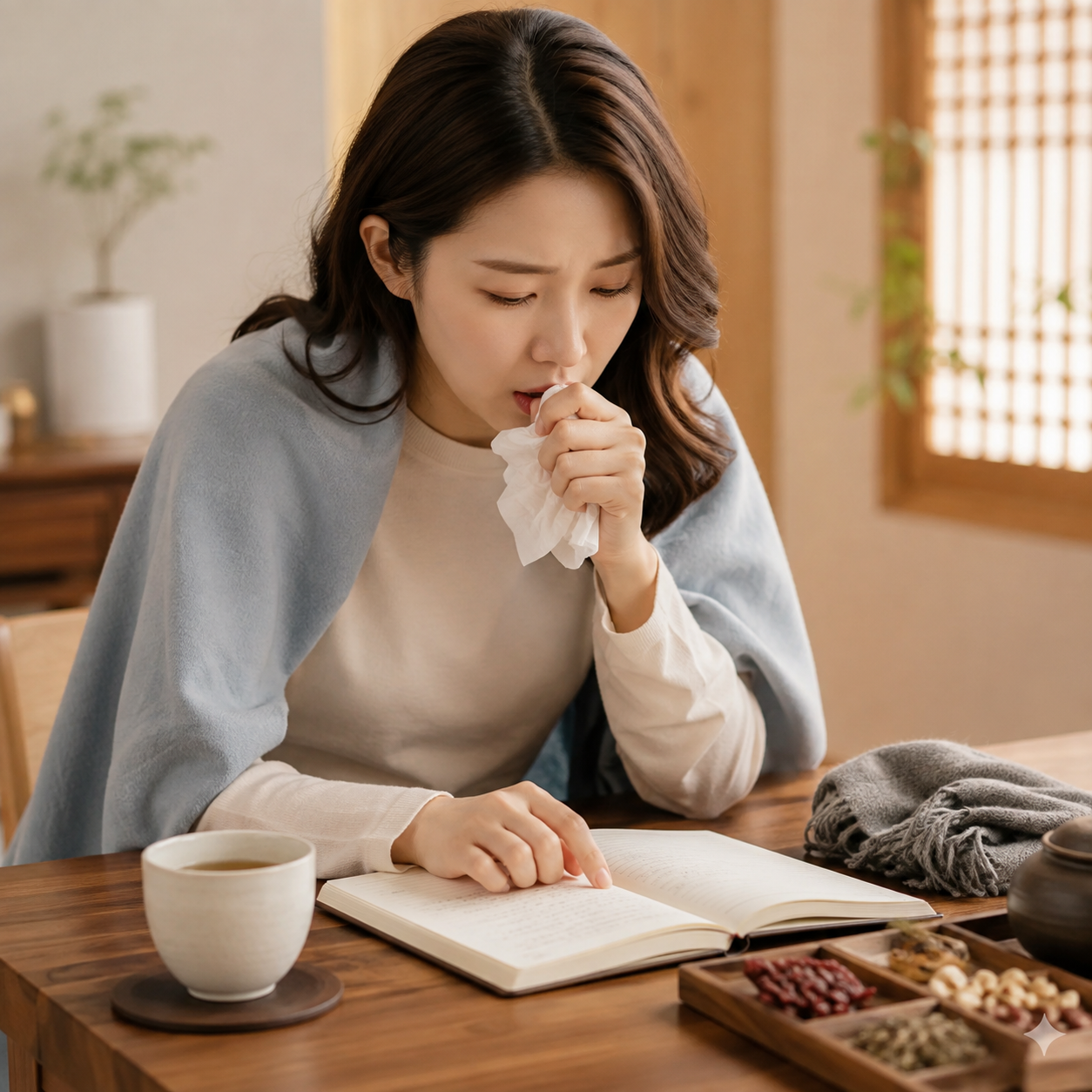 감기후기침 한방 진료 이미지